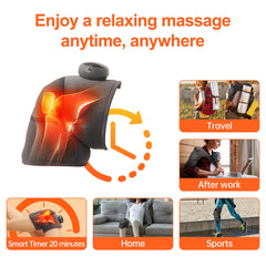 2PCS Cordless Heated Knee Massager with Vibration – Pain Relief for Knee, Shoulder & Elbow