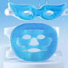 ❄️ Face Cooling Gel Mask & Eye Mask Set – Hot & Cold Therapy Ice Pack for Skin Firming, Puffiness, and Relaxation