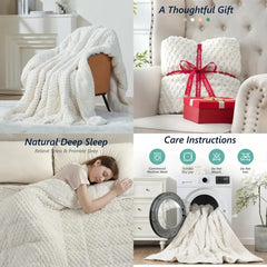 20 lbs Weighted Blanket Queen Size – Warm Sherpa Fleece Heavy Blanket for Adults, Deep Sleep & Relaxation, Ultra Soft Cozy Throw