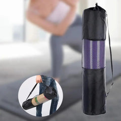 Breathable Mesh Yoga Mat Bag with Adjustable Strap – Lightweight Sports Mat Carrier for Yoga, Pilates & Gym