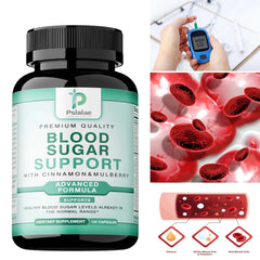 Blood Sugar Support Supplement – Vitamin C, Gymnema Sylvestre, Alpha Lipoic Acid, Cinnamon & Cayenne – Metabolism & Glucose Balance – 120 Capsules