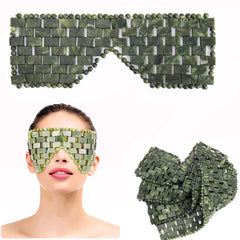 💚 Natural Jade Face & Eye Mask – Hot/Cold Stone Therapy Massage Tool for Relaxation, Puffiness & Skin Rejuvenation