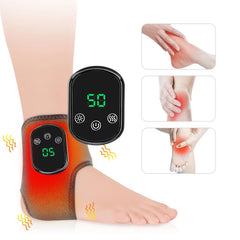 🦶 Electric Foot & Ankle Massager with Heat & Vibration – Cordless Heating Pad Wrap for Pain Relief & Sports Recovery
