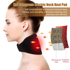 🔥 Electric USB Heated Neck Wrap – Hot Compress Therapy Pad for Neck Pain, Stiffness & Muscle Soreness Relief