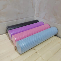 🧘♀️ EVA Foam Yoga Roller – Hexagonal Round Cylinder for Pilates, Muscle Massage & Home Workouts (9.5cm x 45cm)