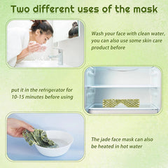💚 Natural Jade Face & Eye Mask – Hot/Cold Stone Therapy Massage Tool for Relaxation, Puffiness & Skin Rejuvenation