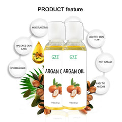 🌿 GZE Organic Moroccan Argan Oil – 100% Pure Cold Pressed Virgin Argan Oil | Premium Moisturizer for Hair, Face, Body & Scalp