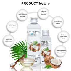🌿 Natural Organic Coconut & Castor Oil – 100% Pure Moisturizing Essential Oil for Body, Face & Hair | Deep Relaxation Massage Oil (100ml)