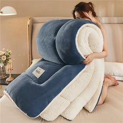 Thick Milk Fleece Winter Blanket – Ultra Soft Warm Artificial Lamb Cashmere Comforter, Cozy Weighted Quilt for Bed & Sofa