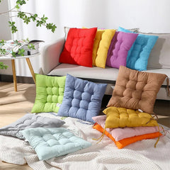 🪑 LMETJMA Chair Pads & Cushions for Dining Chairs with Ties – Thick Square Floor Pillows for Meditation, Flexible Seating & Home Decor (JT408)