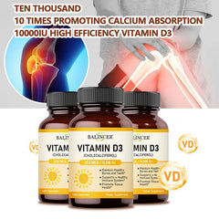 Vitamin D3 High Potency Supplement – Bone, Teeth, Muscle & Immune Support | Daily Sunshine Vitamin | 60 Capsules