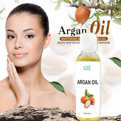 🌿 GZE Organic Moroccan Argan Oil – 100% Pure Cold Pressed Virgin Argan Oil | Premium Moisturizer for Hair, Face, Body & Scalp