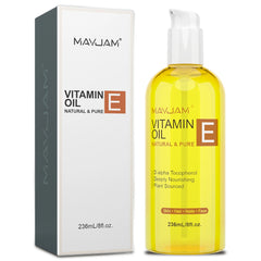 MAYJAM Vitamin E Oil β Pure Natural Essence Oil for Face, Body & Hair | Deep Moisturizing & Brightening | Spa-Grade Skin Care (118 ml / 236 ml)