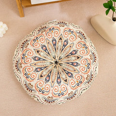 🪶 Bohemia Cotton Linen Chair Cushion – Round Geometric Floor Pillow, Meditation & Yoga Mat, Soft Sofa Seat Pad
