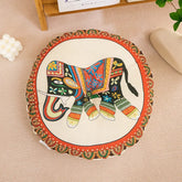 ðŠķ Bohemia Cotton Linen Chair Cushion â Round Geometric Floor Pillow, Meditation & Yoga Mat, Soft Sofa Seat Pad