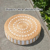 ð§ââïļ Hand-Woven Meditation Cushion â Japanese Tatami Futon Seat Pad, Thick Circular Floor Pillow, Solid Color Home Decor
