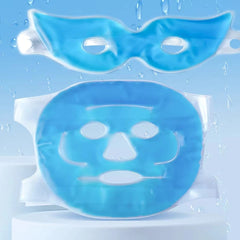 ❄️ Face Cooling Gel Mask & Eye Mask Set – Hot & Cold Therapy Ice Pack for Skin Firming, Puffiness, and Relaxation