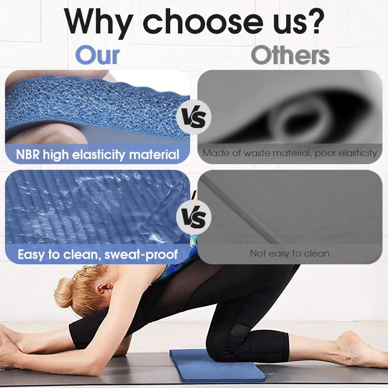 Thick Yoga Knee Pad Cushion – 15mm Anti-Skid EVA Foam for Yoga, Pilates & Fitness