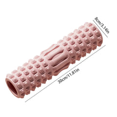 Yoga Foam Roller – Pilates & Back Muscle Massage Roller for Deep Stretching, Exercise Recovery & Full Body Fitness Training