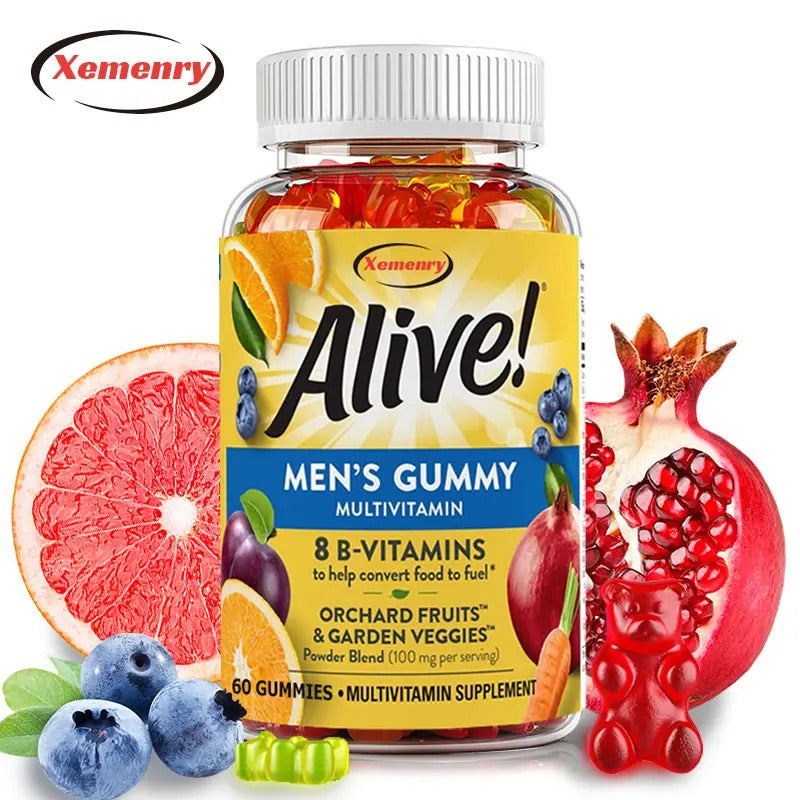 Men’s Multivitamin Gummies – Energy, Muscle & Immune Support | Daily Vitamin Supplement | 60 Gummies