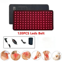 120-LED Red & Infrared Light Therapy Belt – 660nm + 850nm Deep Relief Pad for Back, Knee, Joint & Muscle Fatigue
