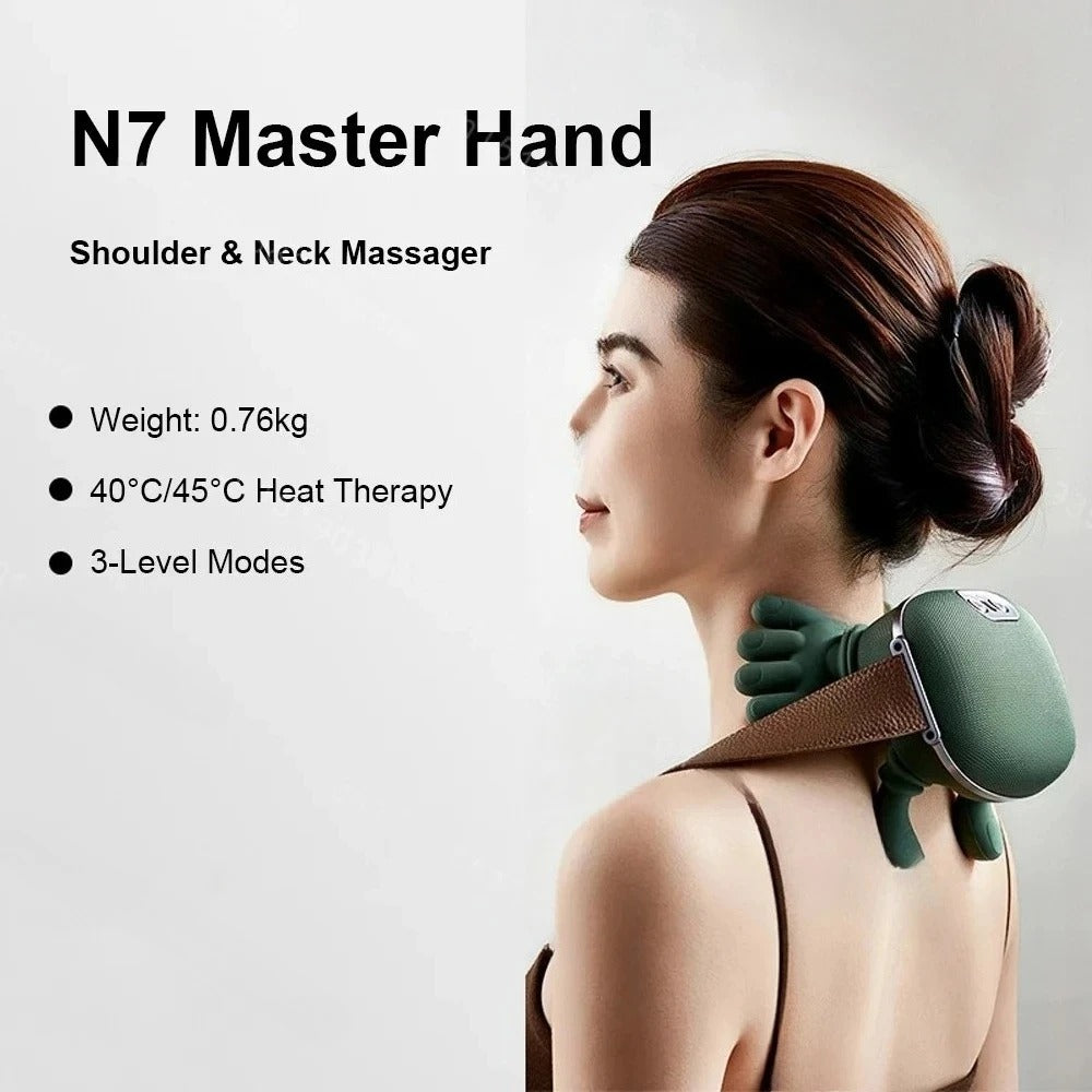 💆‍♂️ N7 Master Electric Neck & Shoulder Massager – Hot Compress, Deep Kneading Cervical Spine & Trapezius Relief Device | Pain & Tension Therapy