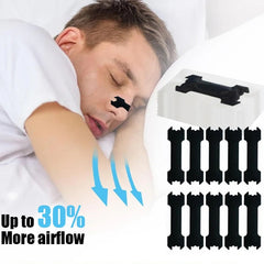 🌙 10PCS Black Nasal Strips – Extra Strength Anti-Snoring Strips for Adults & Kids | Improves Breathing & Sleep Quality | Non-Invasive Nasal Aid