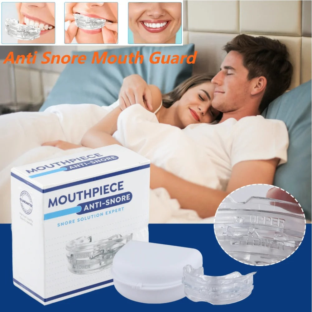 😴 Portable Anti-Snore Mouth Guard with Storage Box – Teeth Grinding Splint & Snoring Relief Device | Improves Sleep Quality & Breathing
