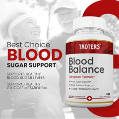 Blood Balance Supplement – Supports Healthy Blood Sugar, Blood Pressure & Glucose Metabolism – 120 Capsules