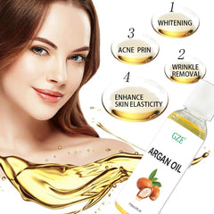 🌿 GZE Organic Moroccan Argan Oil – 100% Pure Cold Pressed Virgin Argan Oil | Premium Moisturizer for Hair, Face, Body & Scalp