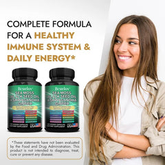 Black Cumin Seed Oil & Ashwagandha Complex – Vitamin C & Mineral Support | Immune & Thyroid Health | 120 Capsules (19445 mg)