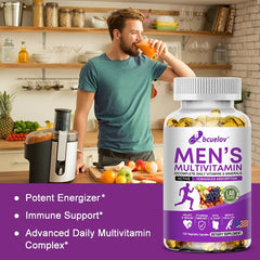 💊 Men’s Multivitamin – Supports Circulation, Muscle Growth & Immunity | Complete Vitamin & Mineral Supplement | 120 Capsules