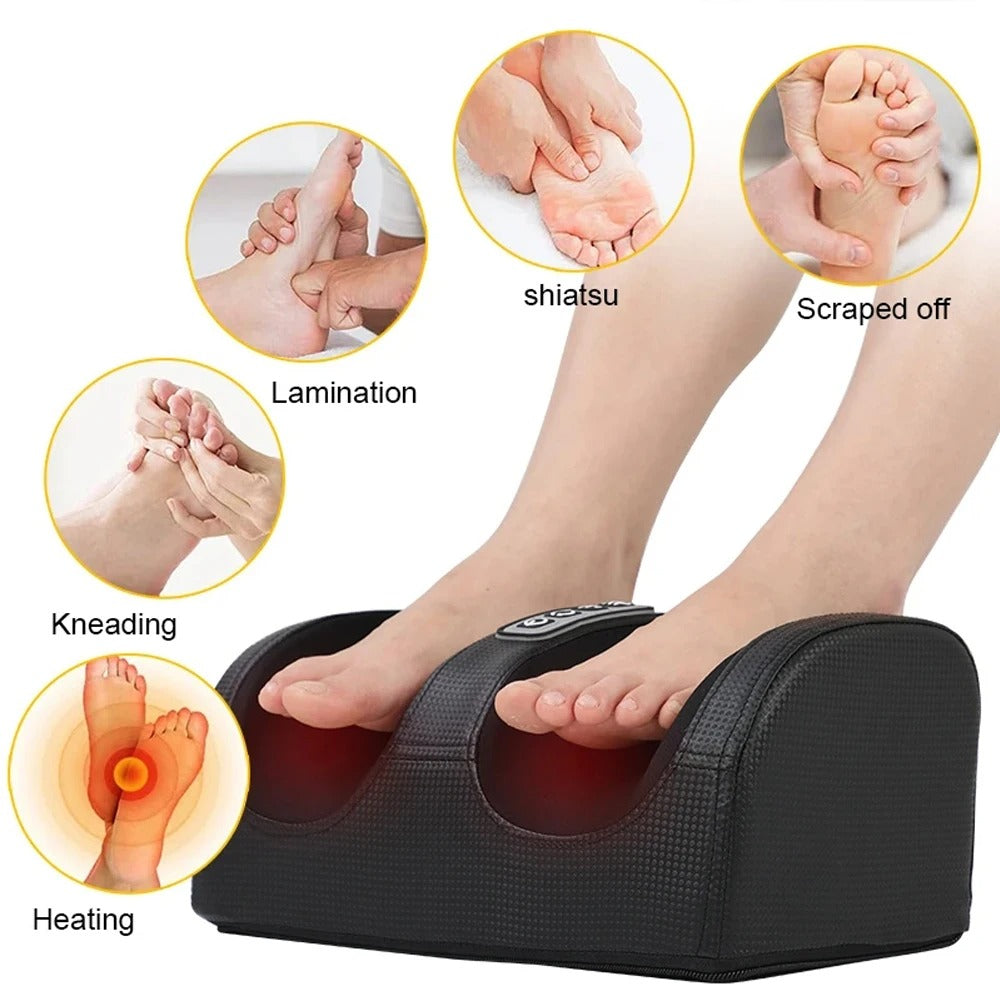 Electric Foot Massager – Shiatsu Kneading with Heat, Deep Tissue & Calf Pain Relief