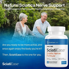 Sciatic Nerve Support Supplement with PEA, Vitamin B Complex & Alpha Lipoic Acid – Nerve Health, Muscle & Joint Comfort, Sleep & Overall Wellness – 60 Capsules