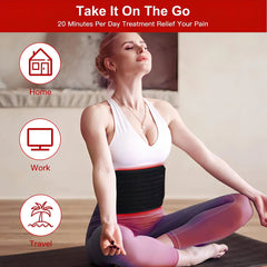 120-LED Red & Infrared Light Therapy Belt – 660nm + 850nm Deep Relief Pad for Back, Knee, Joint & Muscle Fatigue