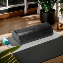 Half-Round Yoga Foam Roller – High Density Semi-Circle Support Roller for Balance Training, Back Stretching & Physical Therapy