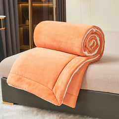 🛋️ Super Soft Imitation Lambswool Blanket – Cozy Autumn & Winter Throw | Double/Queen Size Milk Fleece Blanket for Bed, Sofa & Living Room