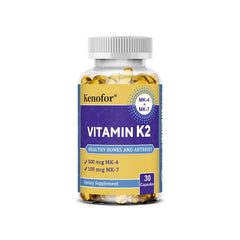 Vitamin K2 Capsules with MK-4 & MK-7 – Supports Strong Bones, Heart & Brain Health | Dietary Supplement