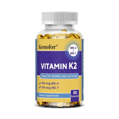 Vitamin K2 Capsules with MK-4 & MK-7 – Supports Strong Bones, Heart & Brain Health | Dietary Supplement