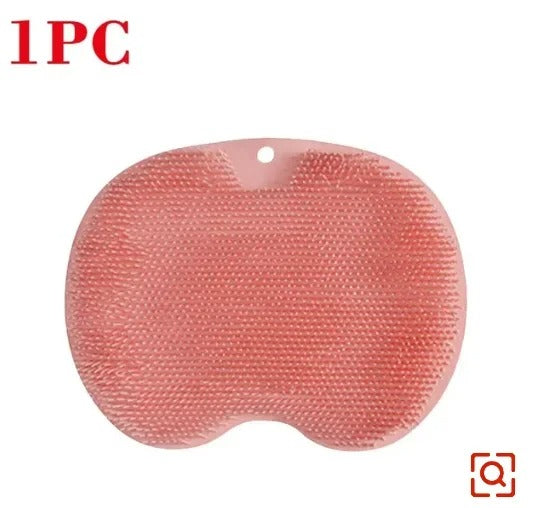 Silicone Exfoliating Shower Massage Mat – Non-Slip Body Scrubber & Foot Cleaner for Bathroom Spa Bathing