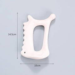 🕊️ White Ceramic Gua Sha Scraping Board – Facial & Full Body Acupoint Massager for Lymphatic Drainage, Relaxation & Skin Glow