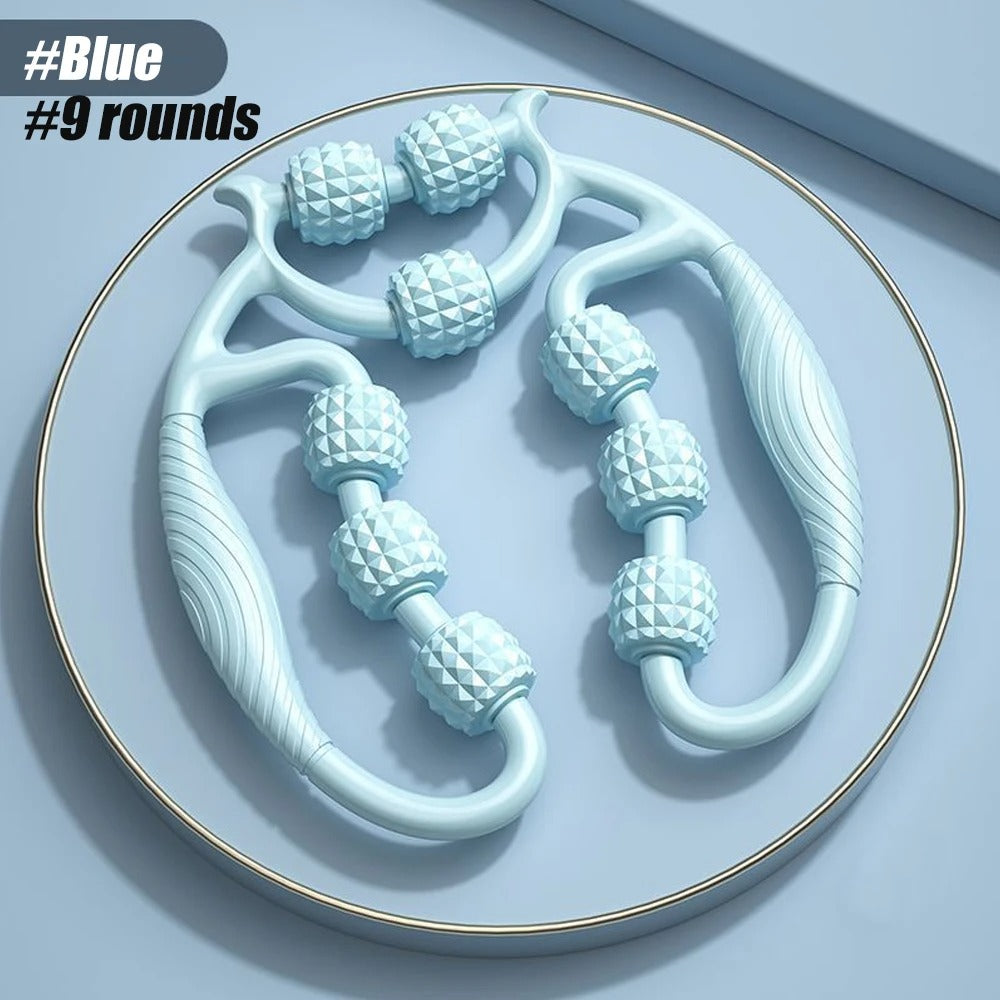 Handheld Deep Tissue Massage Roller – Trigger Point Muscle Roller for Neck, Thigh, Calf & Legs – Personal Myofascial Release Tool